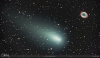 Comet passing the Ring Nebula 2006