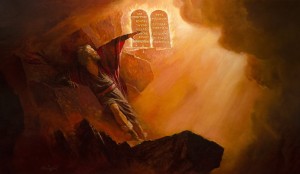 Moses receives The-Ten-Commandments